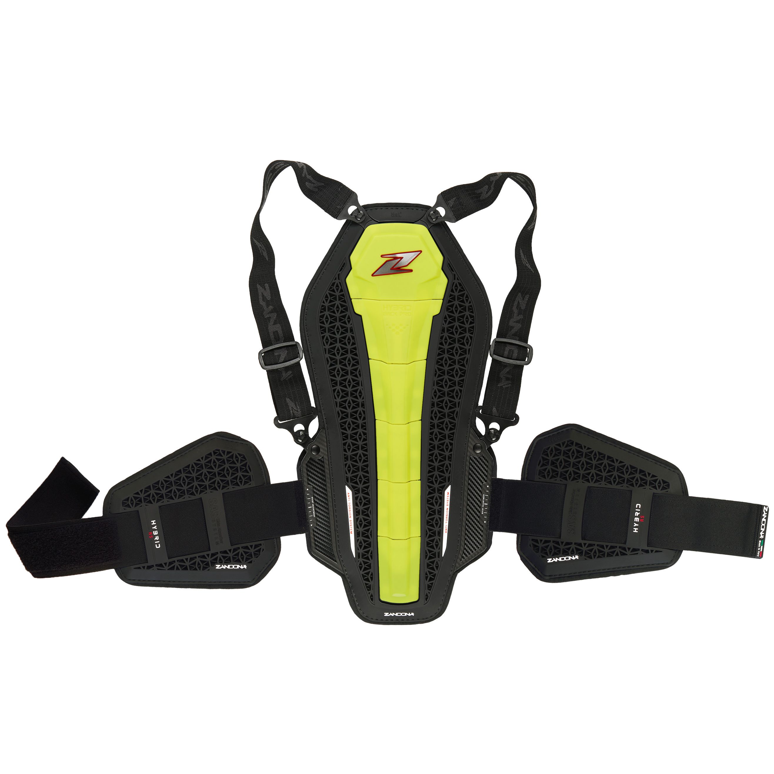 ZANDONA Dorsale à bretelles Zandona HYBRID BACK PRO RS — noir et jaune
