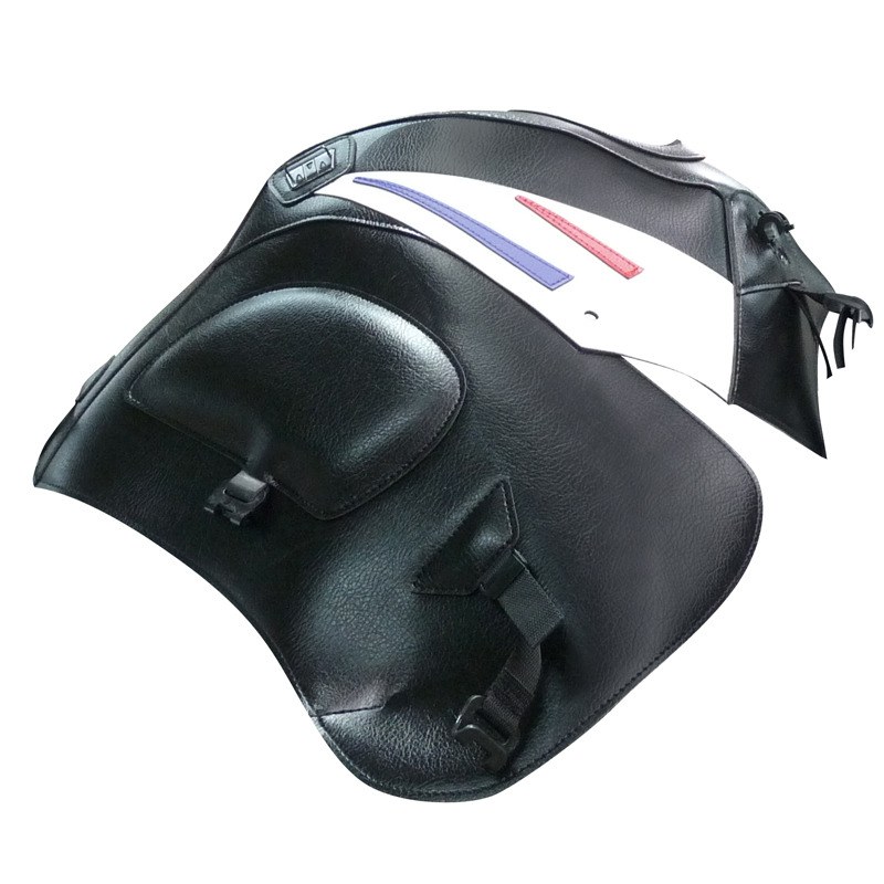 Tapis de réservoir Bagster Noir/Pointes Blanches Déco Rouges et Bleue De Chine