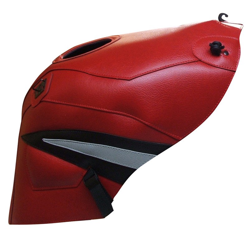 Tapis de réservoir Bagster Rouge/Pointes Noires et Grises Claires