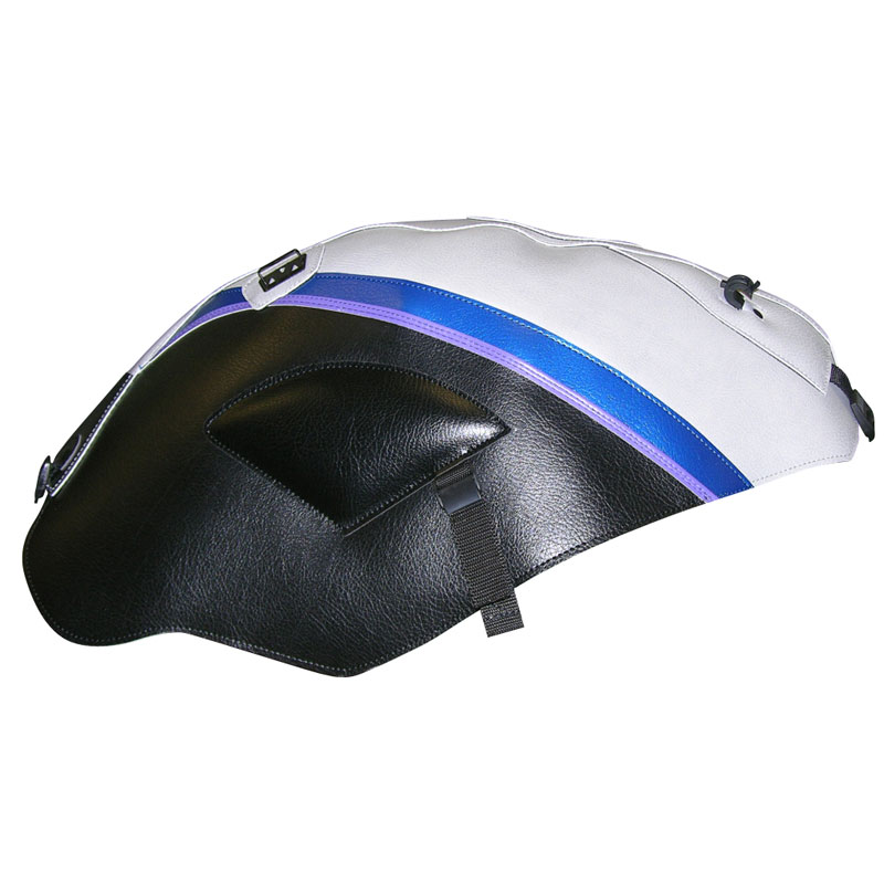 Tapis de réservoir Bagster Grege/Noir/Bande Bleue Nacré