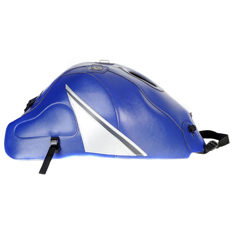 Tapis de réservoir Bagster Bleu Baltique/Déco pointe Argent et Espace