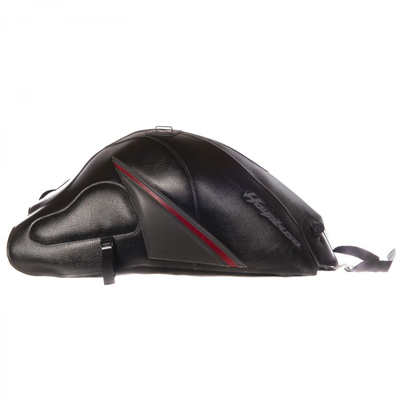 Tapis de réservoir Bagster Noir déco pointe Espace/Rouge foncé