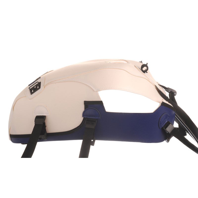 Tapis de réservoir Bagster Blanc/Baltique/Liseré Noir