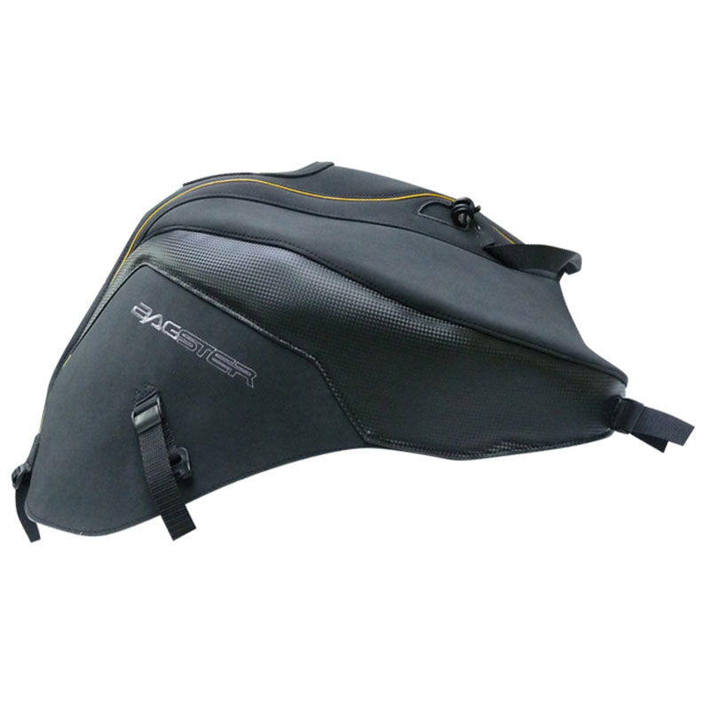 Tapis de réservoir Bagster Master Series Noir Mat/Déco Carbone/Liseré Or