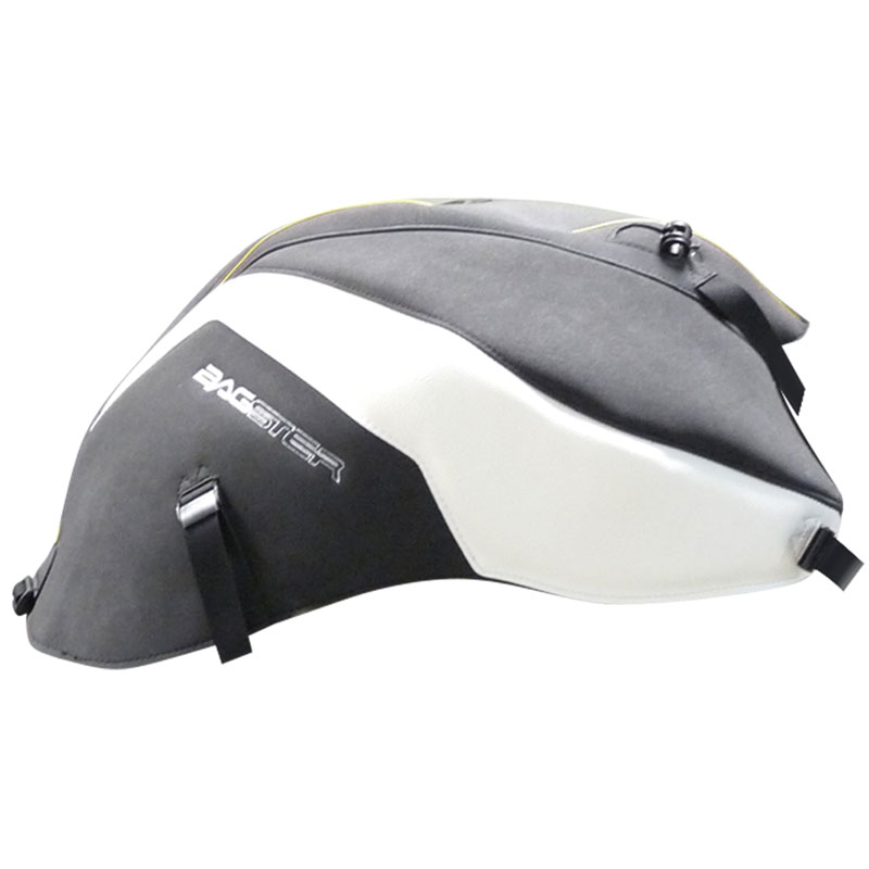 Tapis de réservoir Bagster Master Series Noir Mat/Déco Blanche/Liseré Or