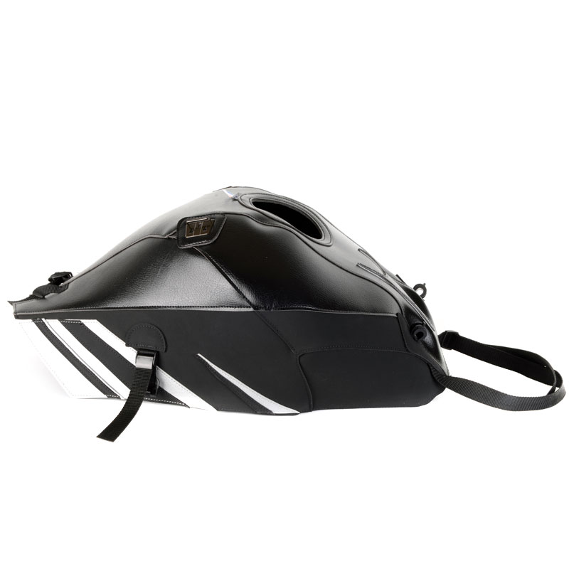 Tapis de réservoir Bagster Noir/Noir mat/Déco Gris clair/Liséré Argent