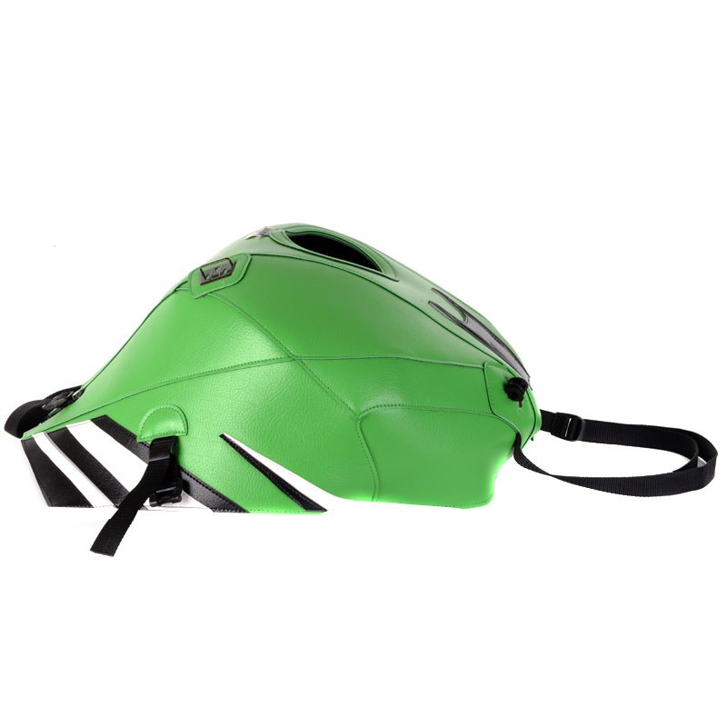 Tapis de réservoir Bagster Vert/Déco Noir/Argent/Pointe Blanc noire