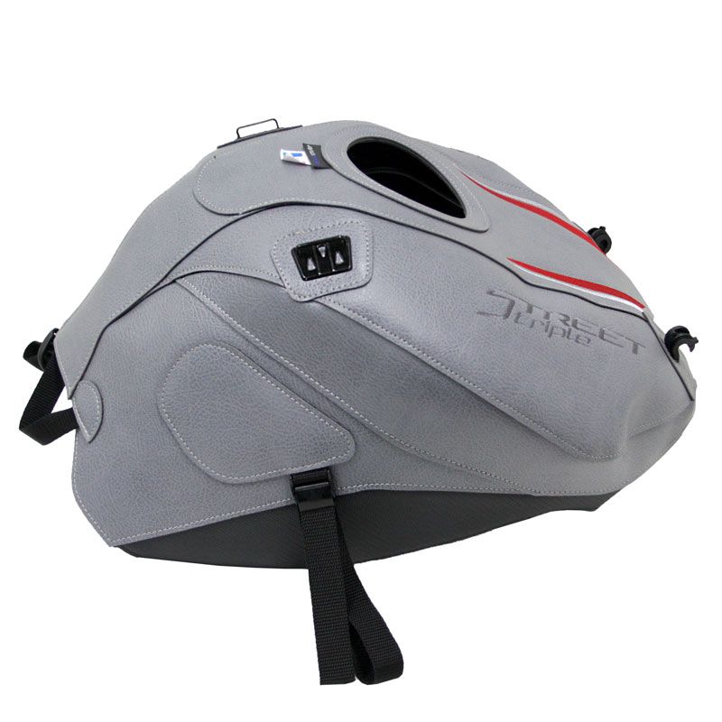 Tapis de réservoir Bagster ACIER/DECO ARGENT/ROUGE