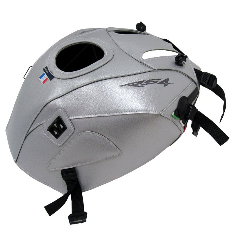 Tapis de réservoir Bagster Argent/Déco noir mat grainé