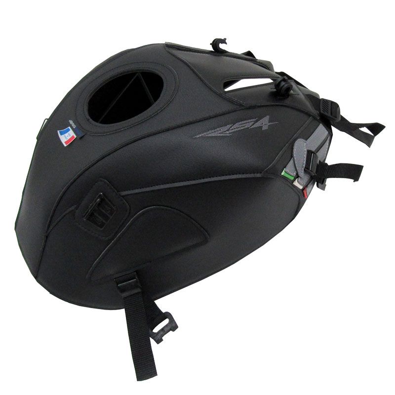 Tapis de réservoir Bagster Noir/Noir mat grainé/Déco acier