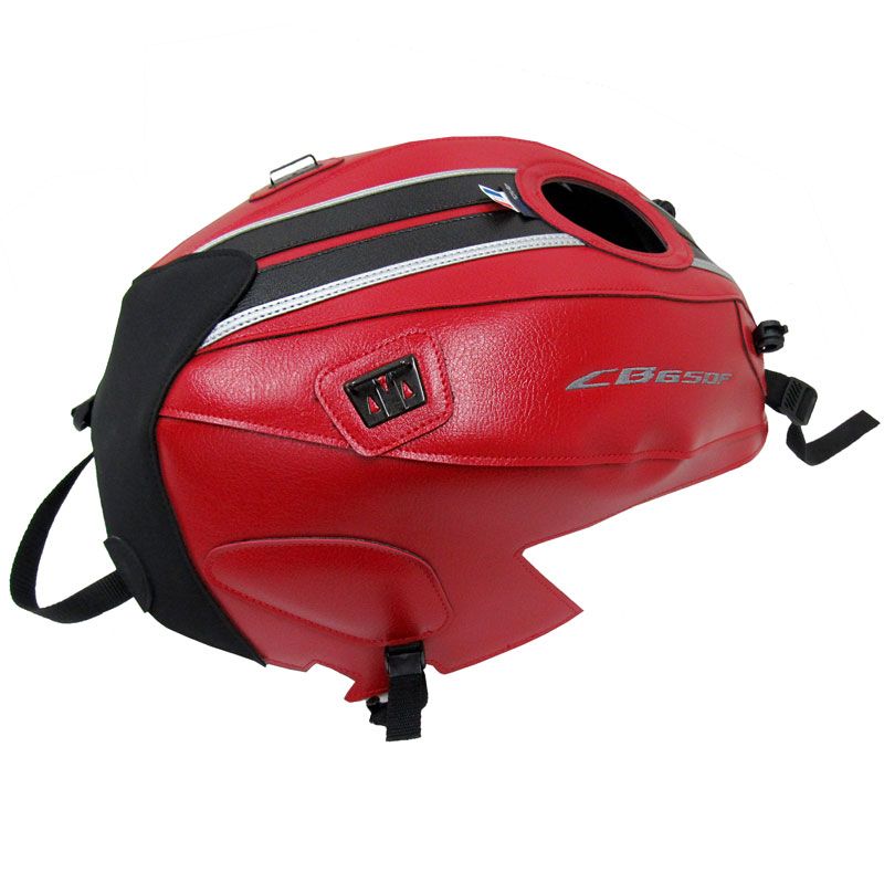 Tapis de réservoir Bagster ROUGE/BANDE NOIR/LISERET ARGENT