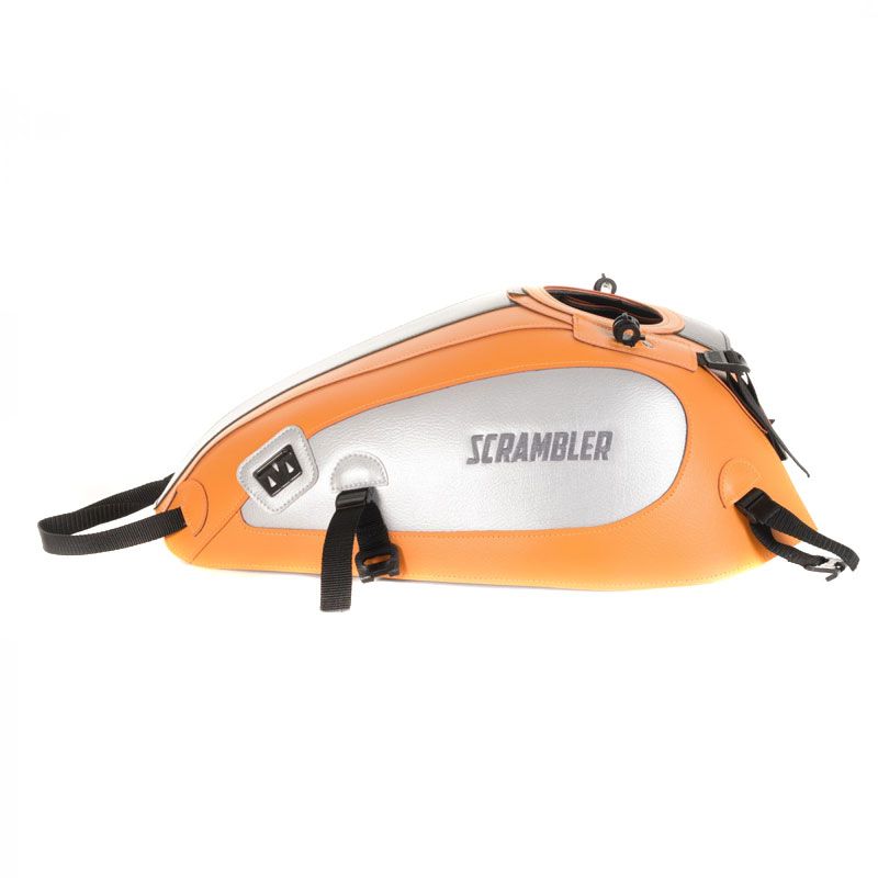 Tapis de réservoir Bagster Orange namibia/Argent/Bande noir