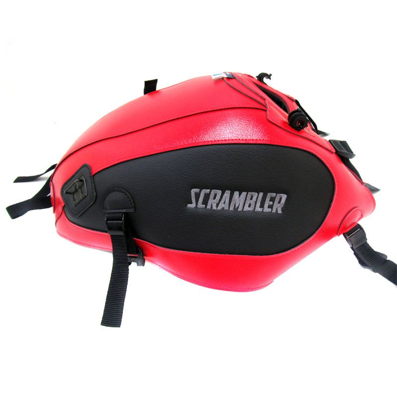 Tapis de réservoir Bagster LEMON ROUGE/GRAINY MAT NOIR