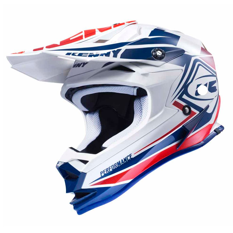 Casque Cross Kenny Performance - Navy / Blanc / Rouge -
