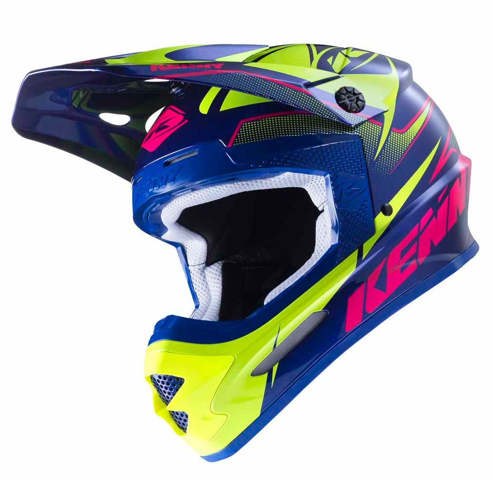 Casque Cross Kenny Track - Marine / Rose / Lime -
