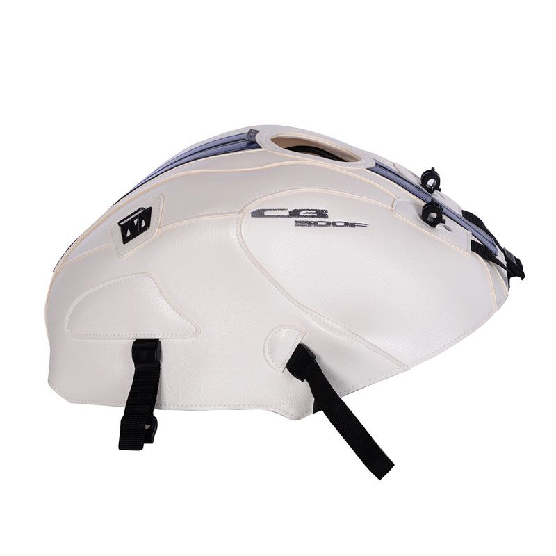 Tapis de réservoir Bagster BLANC/BANDE BALTIQUE/LISERE ROUGE