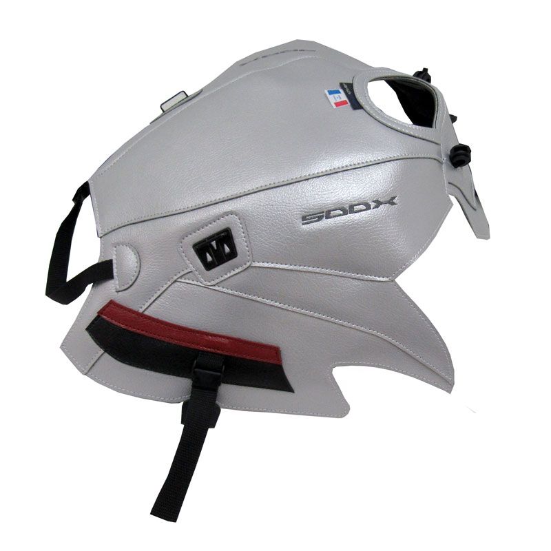 Tapis de réservoir Bagster ARGENT/DECO NOIR/ROUGE FONCE