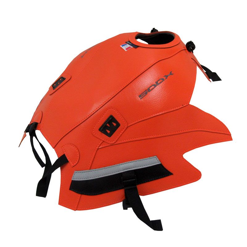 Tapis de réservoir Bagster ORANGE CLAIR/DECO NOIR/GRIS CLAIR