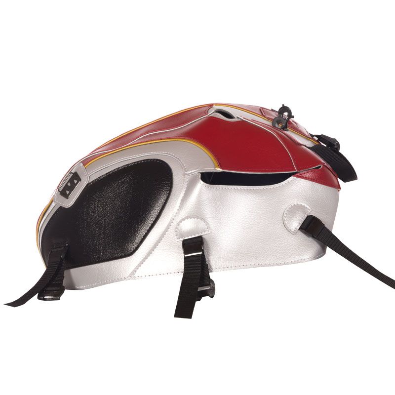 Tapis de réservoir Bagster ARGENT/DECO ROUGE FONCE/LISERE OR