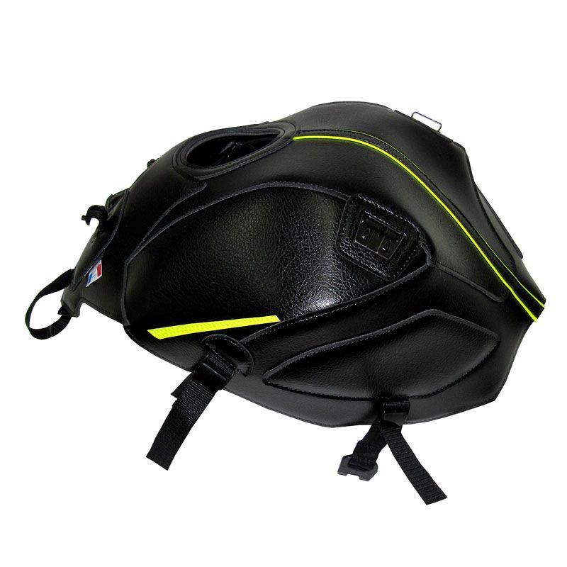 Tapis de réservoir Bagster NOIR/LISSERE JAUNE FLUO