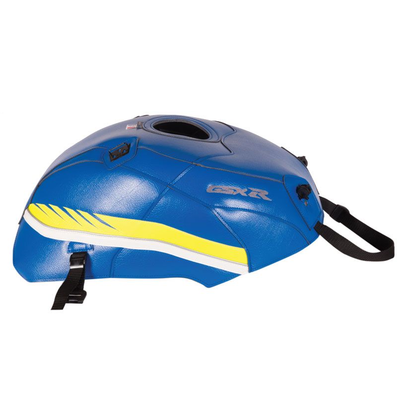 Tapis de réservoir Bagster GITANE JAUNE FLUO BLANC LISERE ARGENT