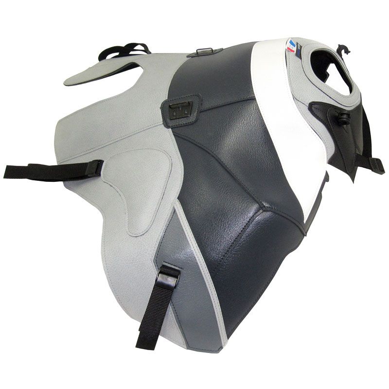 Tapis de réservoir Bagster NOIR MAT GRAINE/ANTHRACITE/DECO GRIS CLAIR/ORAGE/BLANC