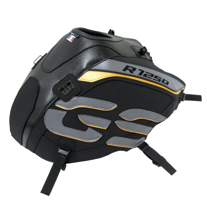 Tapis de réservoir Bagster NOIR/NOIR MAT GRAINE/DECO ORAGE/OR