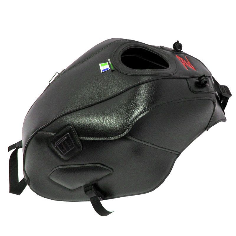 Tapis de réservoir Bagster NOIR BRODERIE ROUGE