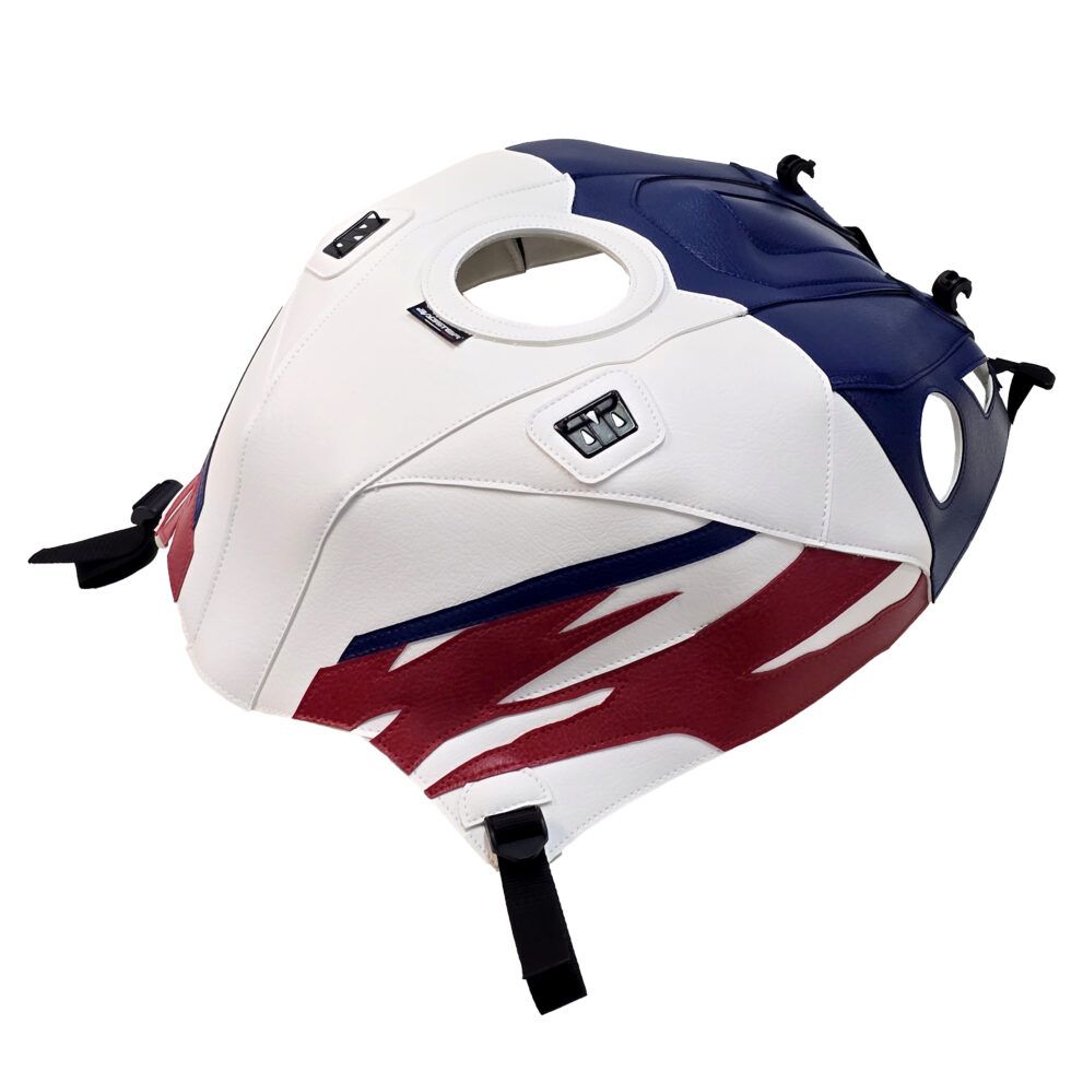 Tapis de réservoir Bagster BLANC/BLEU/DECO ROUGE/BLEU