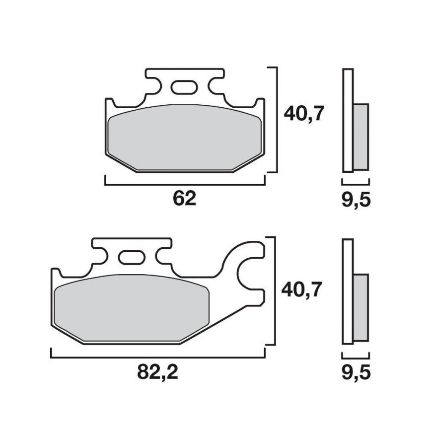 Plaquettes de freins Brembo Sinter Métal Fritté arrière