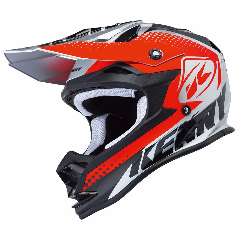 Casque Cross Kenny Performance - Argent Rouge -