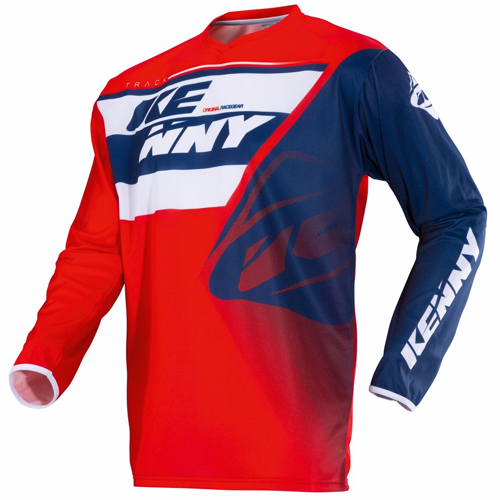 Maillot Cross Kenny Track - Bleu Blanc Rouge -