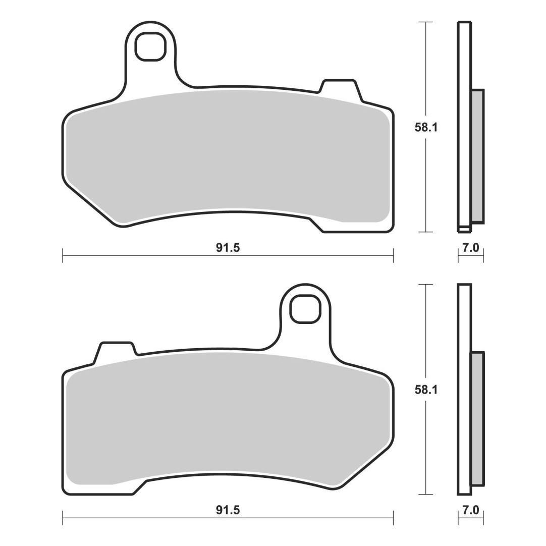 Plaquettes de freins Brembo sinter métal fritté arrière