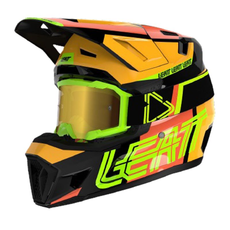 Casque cross Leatt 7.5 V23 avec masque 4.5 Iriz 2024