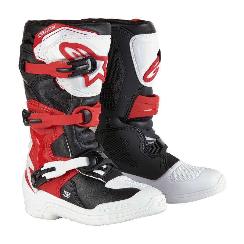 Bottes cross Alpinestars TECH 3S YOUTH - BLACK WHITE
