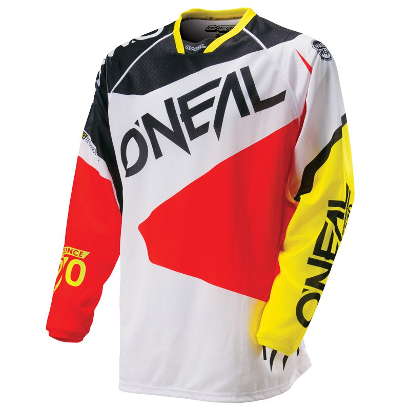 Maillot Cross O'neal Hardwear Flow Red Yellow