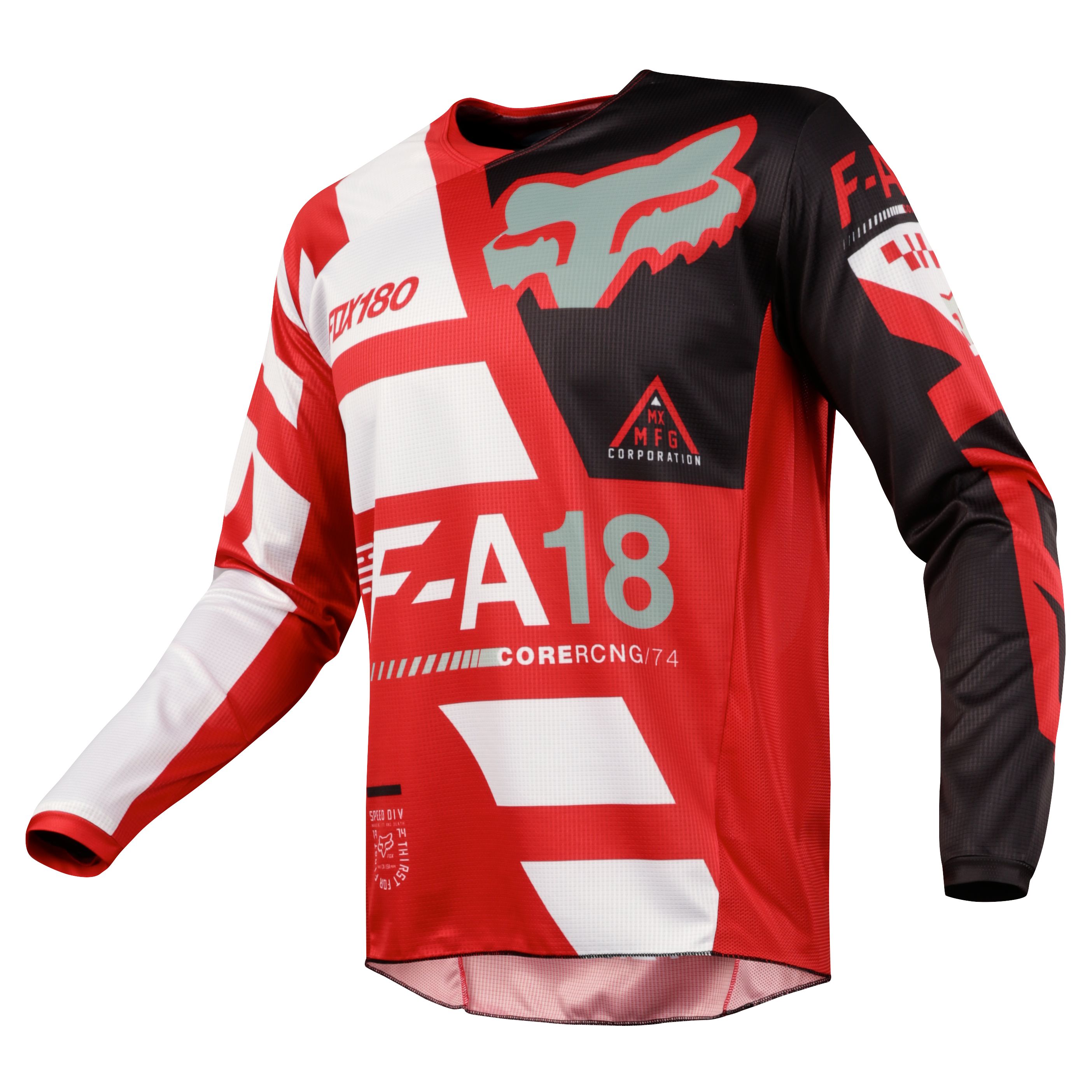 Maillot Cross Fox 180 Youth Sayak - Rouge -