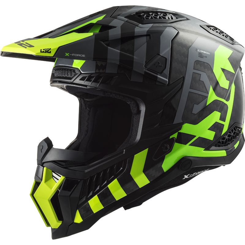 Image of Casque cross LS2 MX703 C - X-FORCE - BARRIER - H-V YELLOW GREEN 2024
