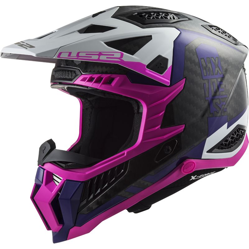 Image of Casque cross LS2 MX703 C - X-FORCE - VICTORY - FLUO PINK VIOLET 2023