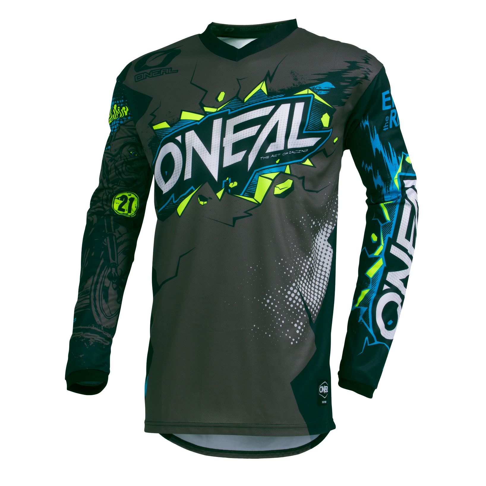 Maillot cross O'Neal ELEMENT YOUTH - VILLAIN - GRAY