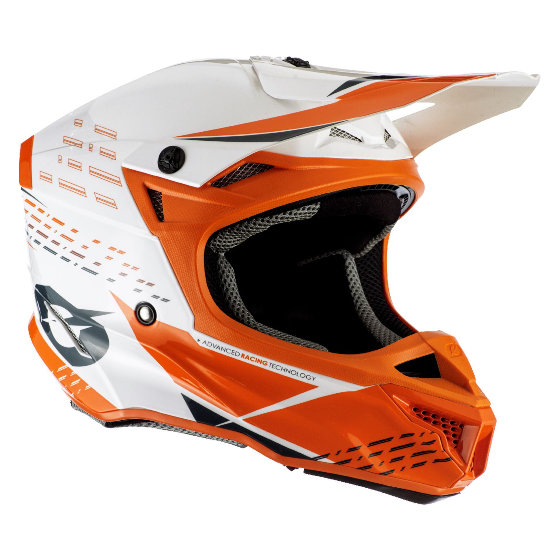 Image of Casque cross O'Neal 5 SERIES - TRACE - WHITE ORANGE GLOSSY 2020
