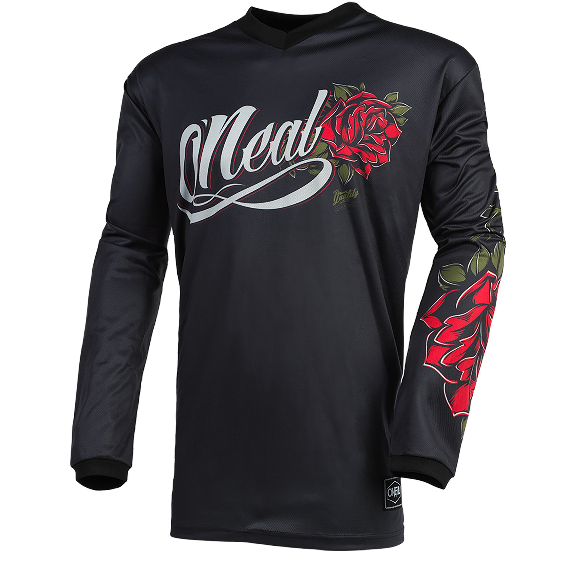 Image of Maillot cross O'Neal ROSES - BLACK RED 2023