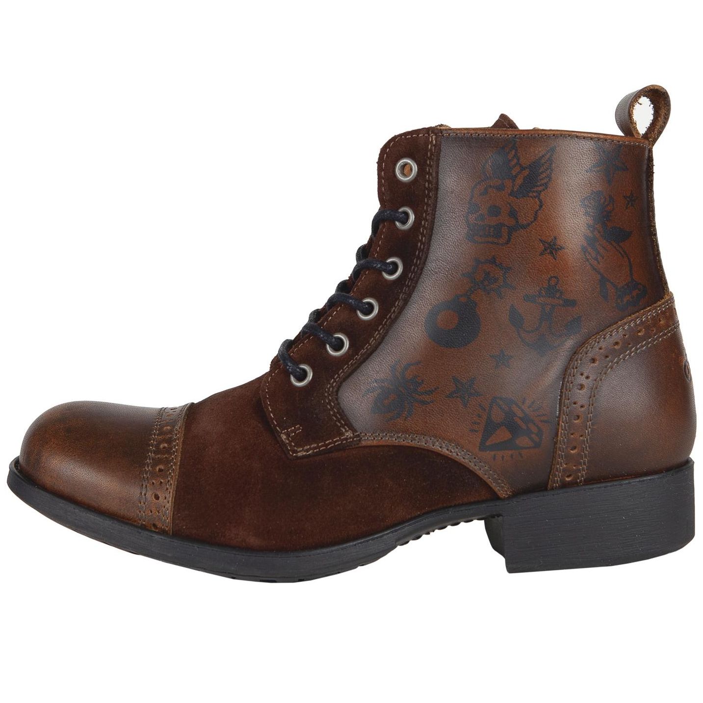 Demi-bottes Helstons MEHARI MOTIFS CHOCO