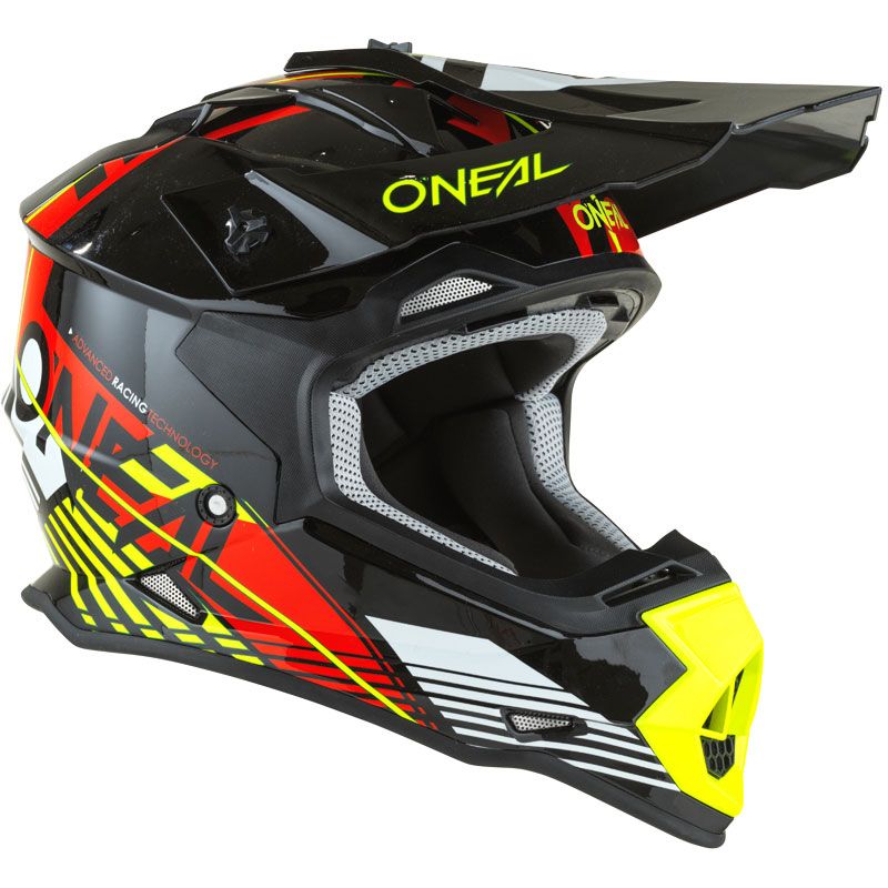 Image of Casque cross O'Neal 2SRS YOUTH - RUSH V.22 - RED NEON YELLOW