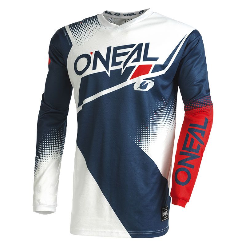 Maillot cross O'Neal ELEMENT - RACEWEAR V.22 - BLUE WHITE RED 2023