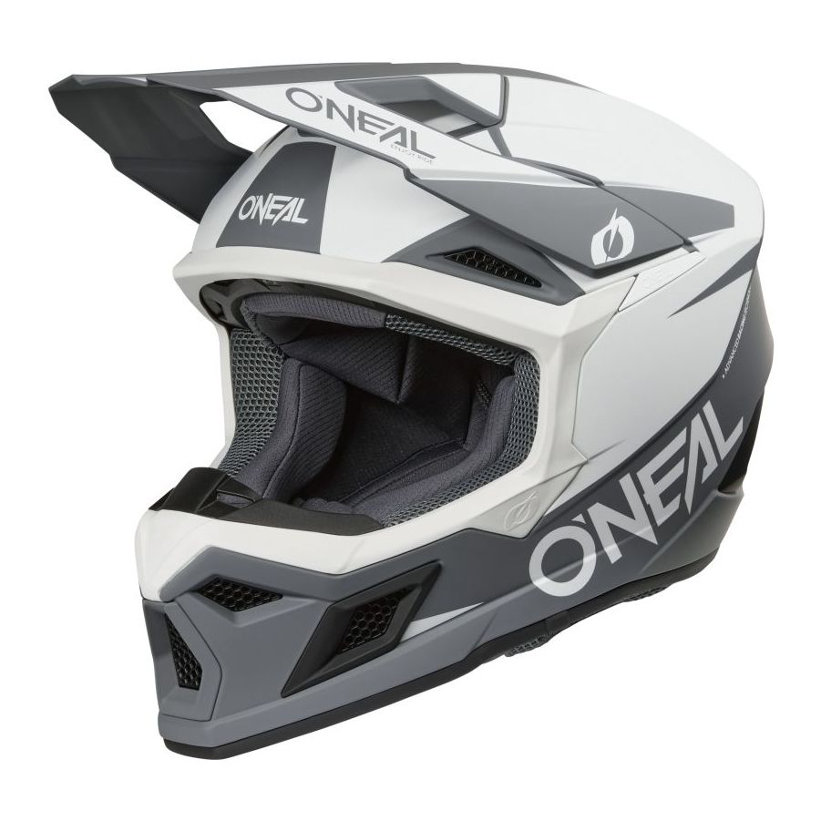 ONEAL Casque cross O'Neal 3SRS - SOLID 2025 — noir et blanc