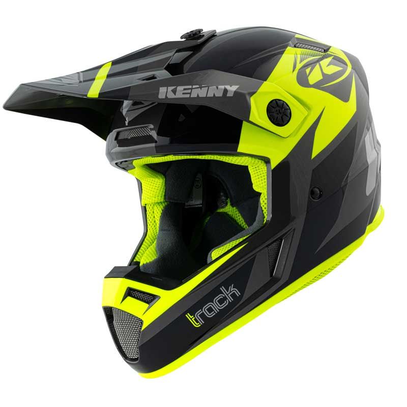 Image of Casque cross Kenny TRACK - GRAPHIC - BLACK NEON YELLOW 2021