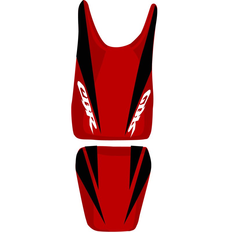 Housse de selle Bagster Rouge/Noir/Lettres Blanches