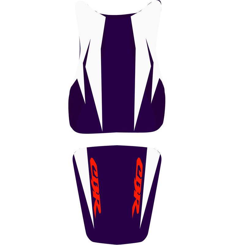 Housse de selle Bagster Baltique/Blanc/Rouge