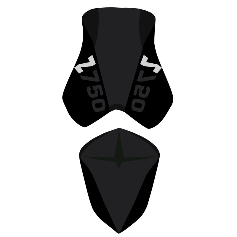 Housse de selle Bagster Noir/Noir Mat/Lettres Noires